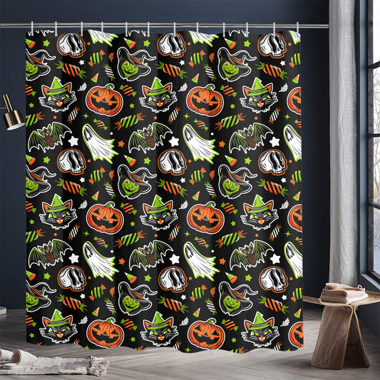 Trick or Treat 24 BWOG Shower Curtain