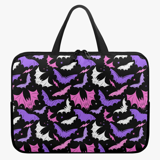 Batty Bats 2023 Black with Pink Purple Laptop Sleeve