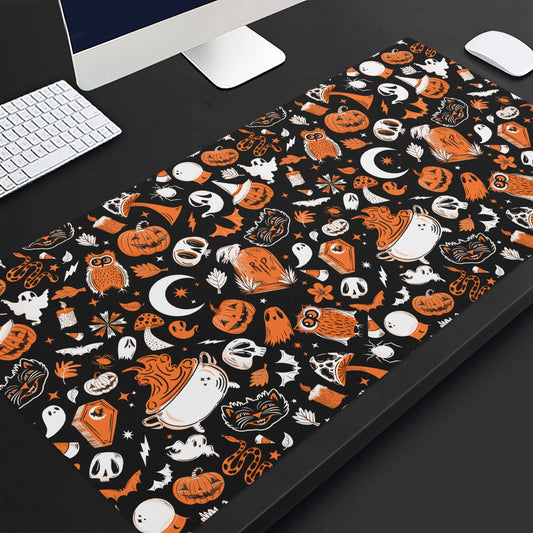 It's Spooky Season Orange Gaming Pad Desk Mat