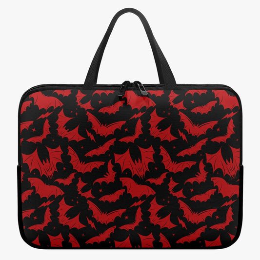 Batty Bats 2023 Black with Red Laptop Sleeve