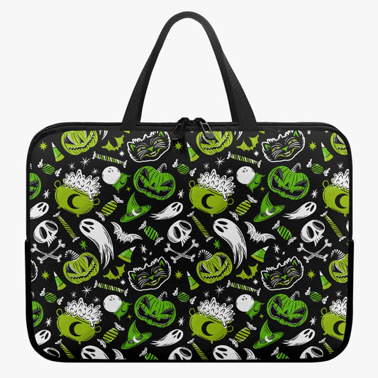 Trick or Treat 2023 Green Chartreuse Laptop Sleeve