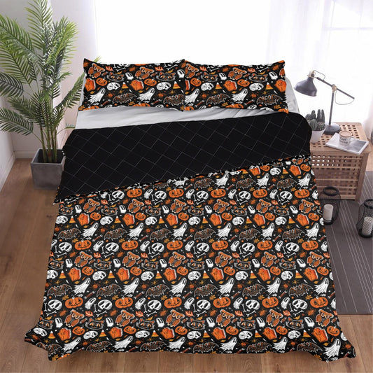 Everything Halloween 24 Orange Quilted Blanket Bed Sets