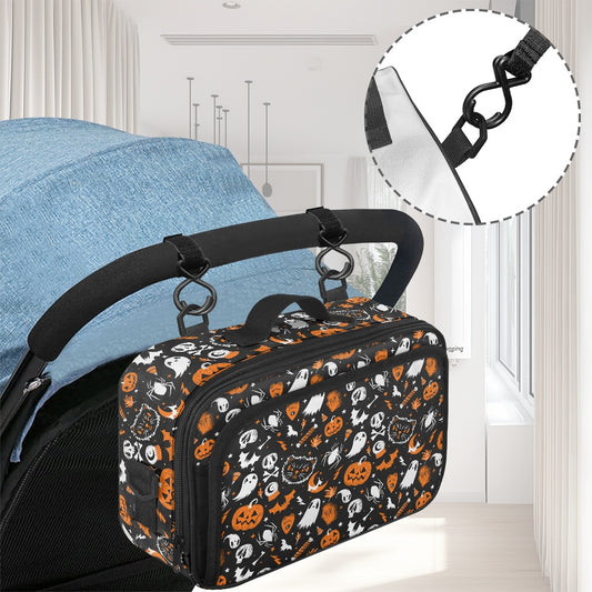 Spooky Cute Halloween Kawaii Goth Utility Travel Shopping Cart Stroller Bag Purse