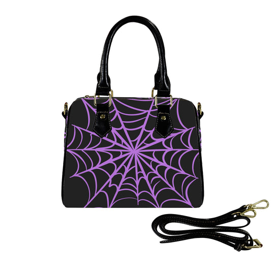 Spooky Gothic Spiderweb BORC Boston Handbag Purse