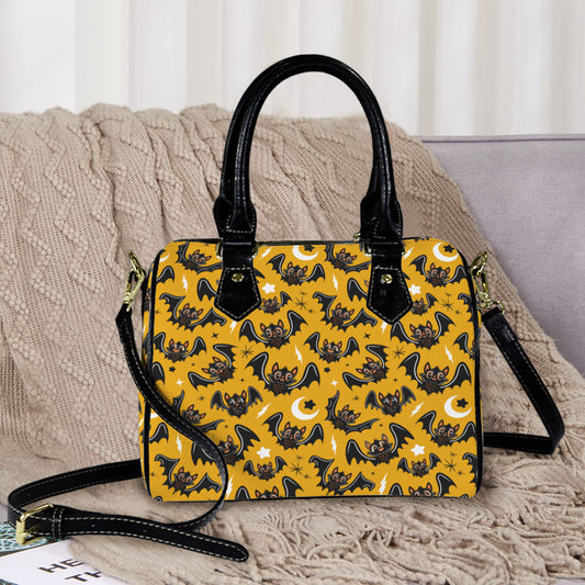 Oh Bats! 24 GLDBLK Boston Handbag Purse