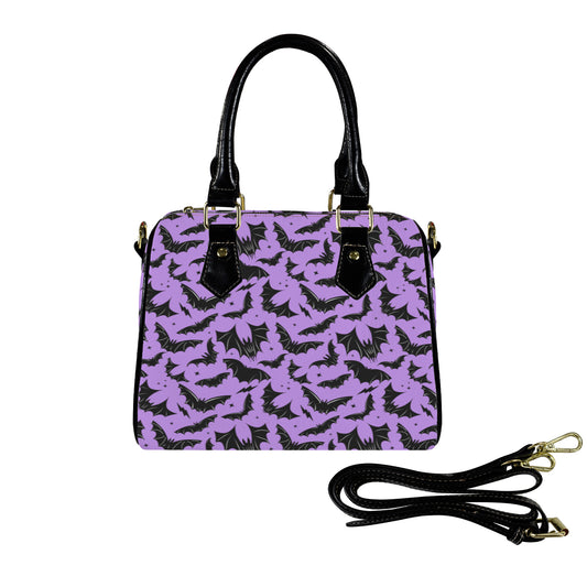 Batty Bats 22 LAVBLK Boston Handbag Purse