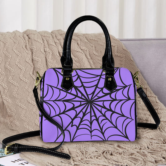 Spooky Gothic Spiderweb LAVB Boston Handbag Purse