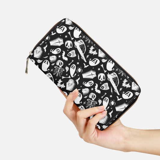 Dearly Departed 2022 Black, White Zipper Wallet