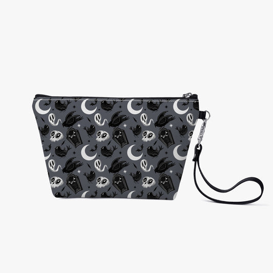 Ravens Hollow 2023 Gray Zipper Sling Cosmetic Bag