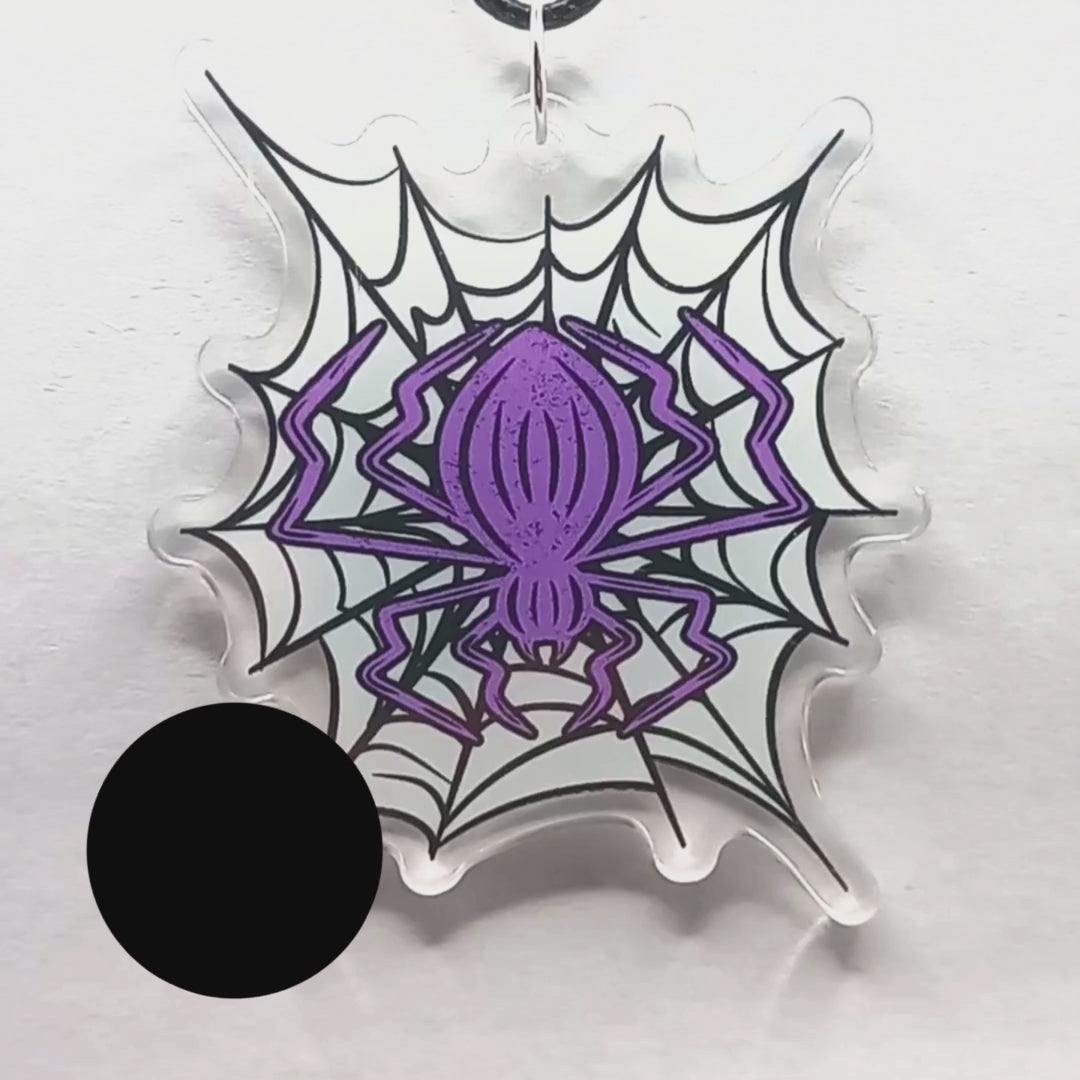 Lair of the Spider Spooky Cute Halloween Acrylic Necklace