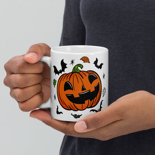 Spooky Season Cute Jack-O-Lantern Halloween Ceramic Mug