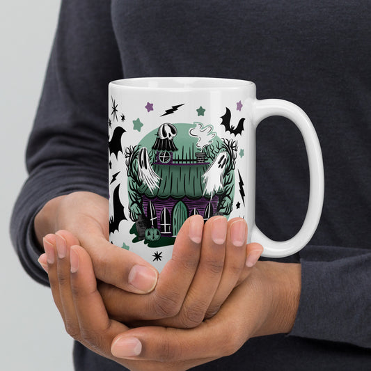 Spooky Season Haunted Cottage One Halloween 15oz Ceramic Mug