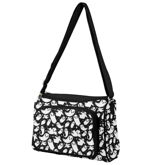 Ghostie 2022 Black and White Double Zipper Hand Bag Purse