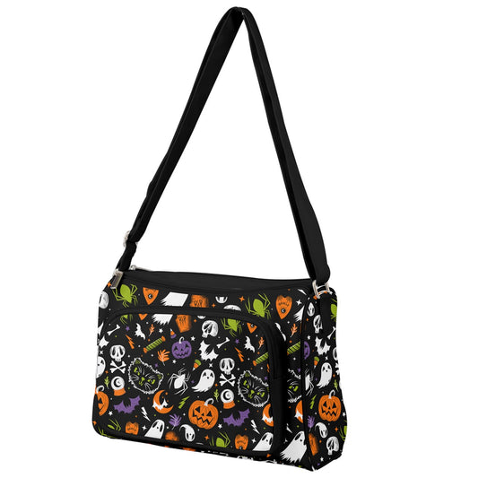 Everything Spooky 2022 Orange Chartreuse Purple Double Compartment Purse