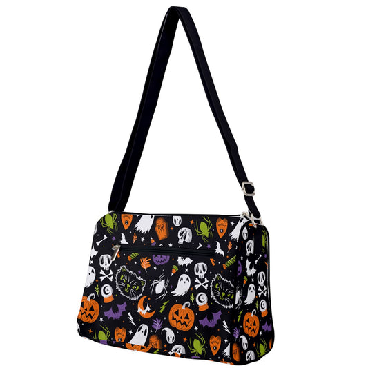 Everything Spooky 2022 Orange Chartreuse Purple Double Compartment Purse