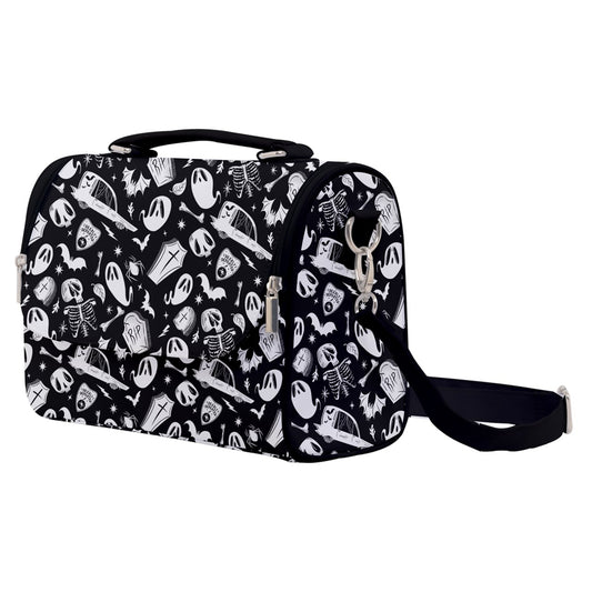 Dearly Departed 22 Black, White Satchel Purse