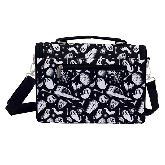 Dearly Departed 22 Black, White Satchel Purse