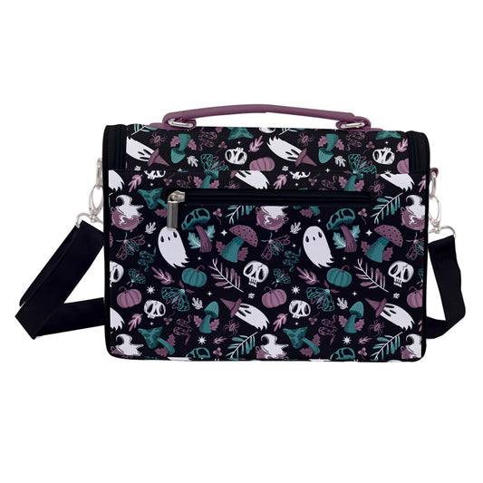 Magick Mushrooms Mauve Turquoise Satchel Purse