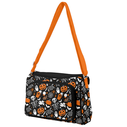 Everything Halloween 2022 Black, White, Orange Double Compartment Purse