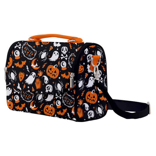 Everything Spooky 2022 Black, White, Orange Satchel Purse