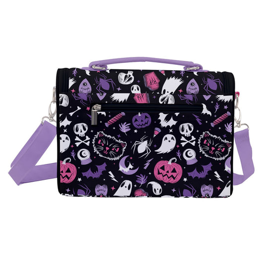 Everything Spooky 2022 Black, White, Pink, Purple Satchel Purse