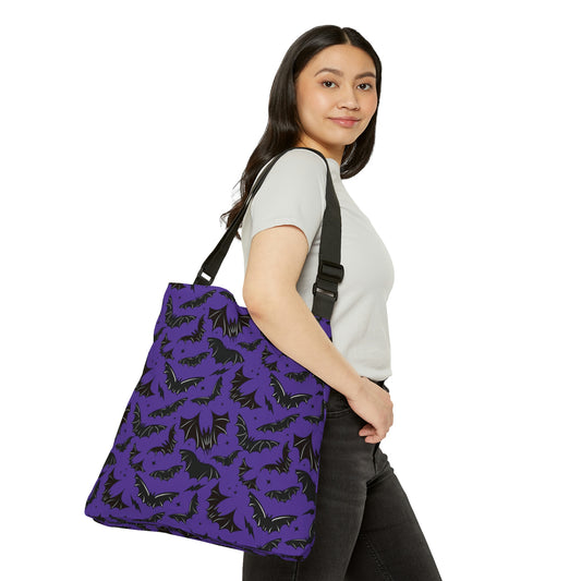 Batty Bats 2023 Purple Adjustable Tote Bag (AOP)