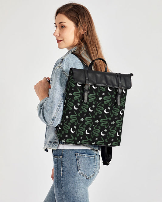 Seprent Moon Sage Green Casual Flap Backpack