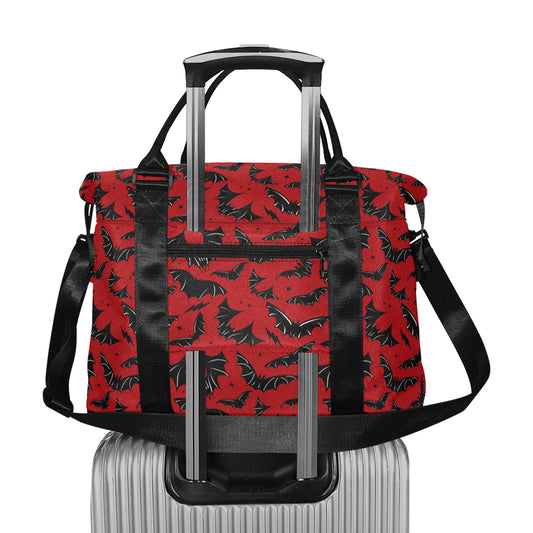 Batty Bats 2023 Red and Black Travel Duffel Bag