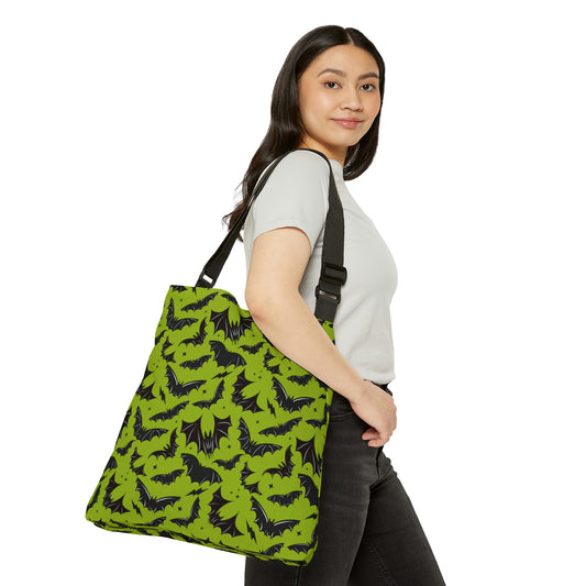 Batty Bats 2023 Chartreuse Adjustable Tote Bag (AOP)