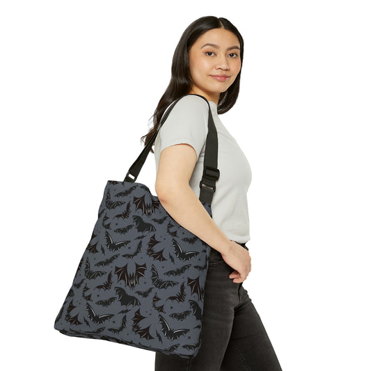 Batty Bats 2023 Gray Adjustable Tote Bag (AOP)