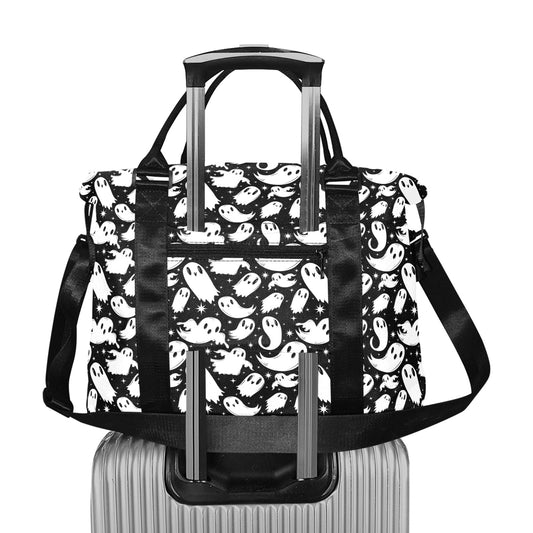 Ghosties 2022 Black and White Travel Duffel Bag