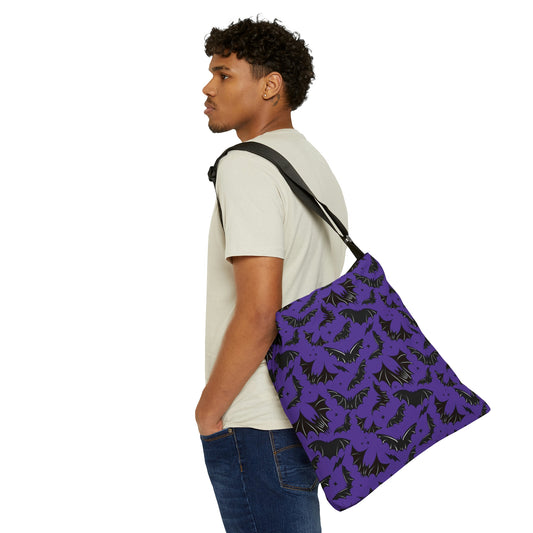 Batty Bats 2023 Purple Adjustable Tote Bag (AOP)