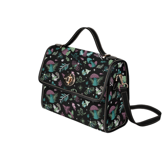 Midnight Mushrooms Witchcore Satchel Purse