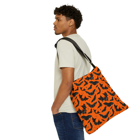 Batty Bats 2023 Orange Adjustable Tote Bag (AOP)