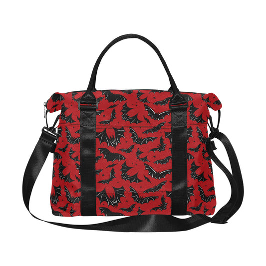 Batty Bats 2023 Red and Black Travel Duffel Bag