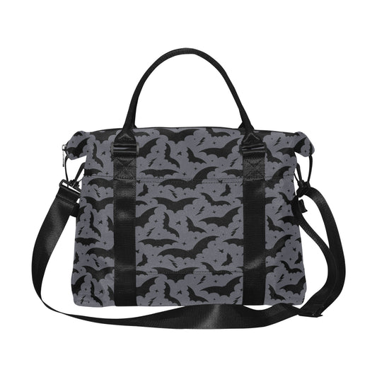 Bats and Stars Gray Travel Duffel Bag