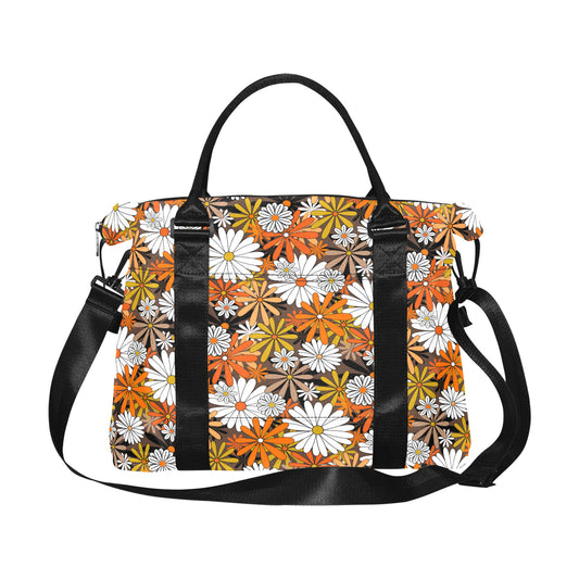 Groovy Daisies Fall Floral Travel Duffel Bag