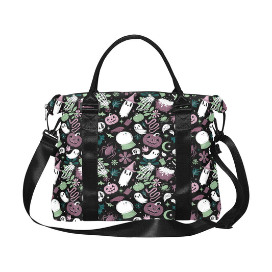 Haunted Hideaway Mint Mauve Travel Duffel Bag