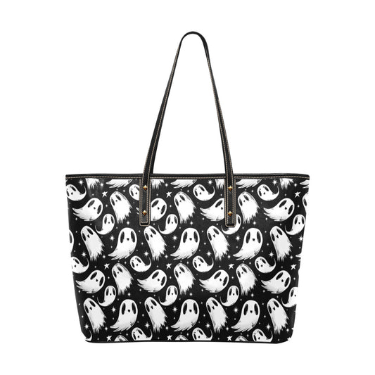 Spooky Spirits Faux Leather Tote Bag