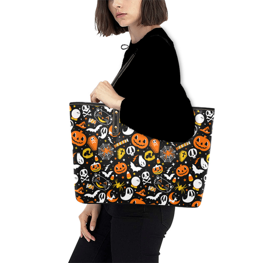 Everything Spooky 2021 Faux Leather Tote Bag