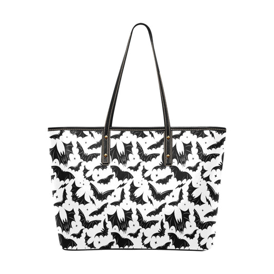 Batty Bats 2023 Gothic Spooky Faux Leather Tote Bag