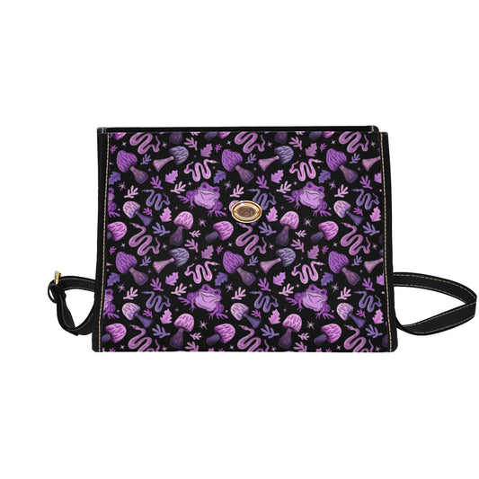 Toad Magic Plum Mauve Nylon Canvas Satchel Purse