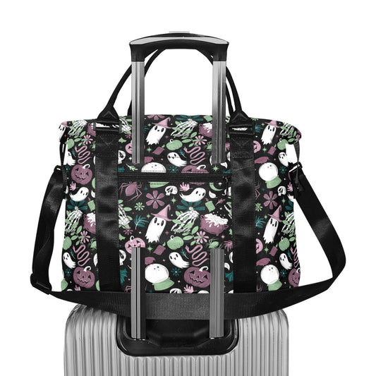 Haunted Hideaway Mint Mauve Travel Duffel Bag