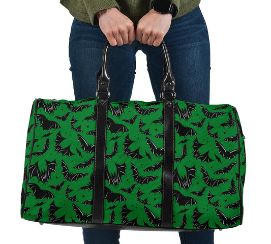 Batty Bats 2023 Green and Black Travel Bag