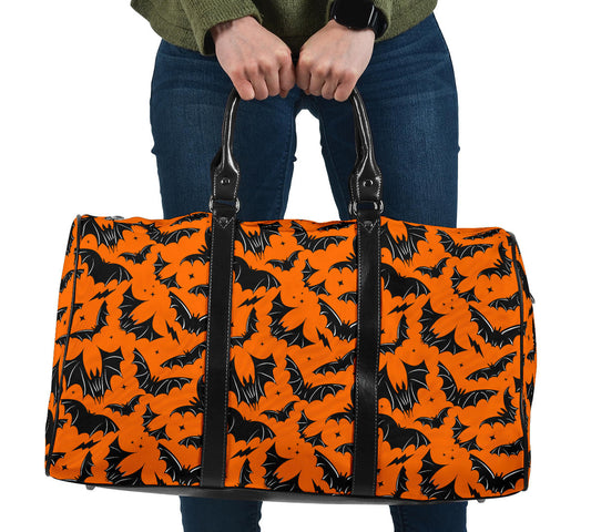 Batty Bats 2023 Orange and Black Travel Bag