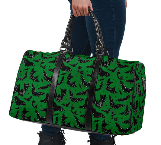 Batty Bats 2023 Green and Black Travel Bag