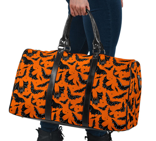 Batty Bats 2023 Orange and Black Travel Bag