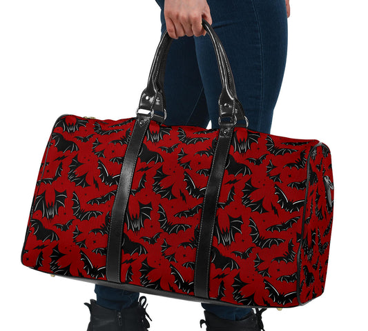 Batty Bats 2023 Red and Black Travel Bag