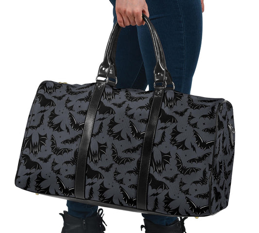 Batty Bats 2023 Gray and Black Travel Bag